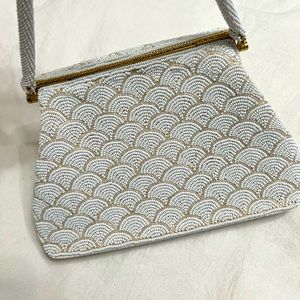 Vintage purse with white bead work